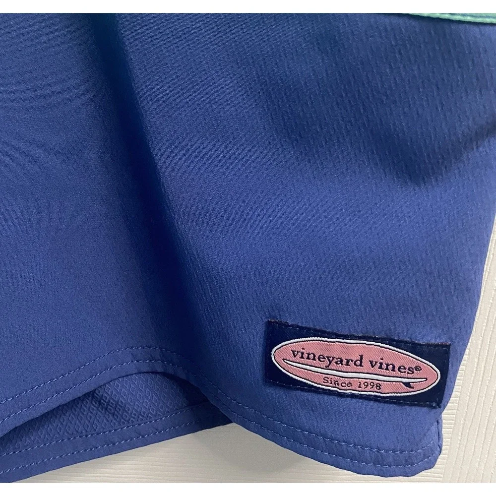 Vineyard Vines Men's‎ Board Shorts Blue/Green/Pink Unlined Swim Trunks Sz. 34